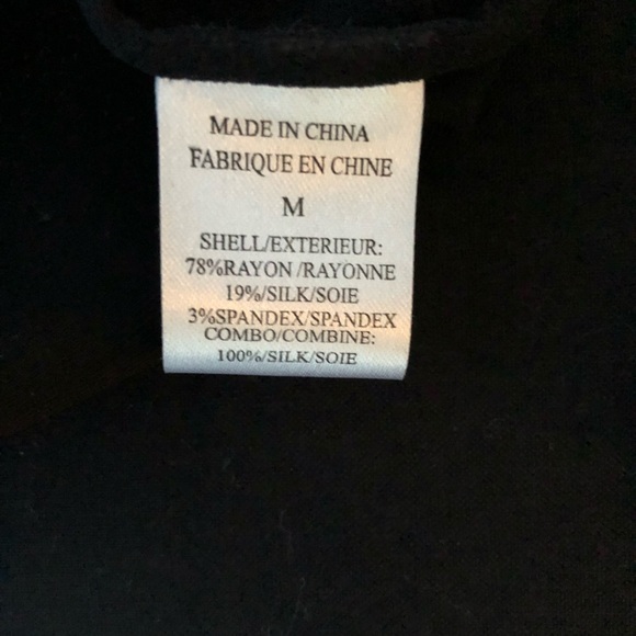 Theory Black Velvet Tuxedo Front Pleated Blouse. Size Medium. - Picture 8 of 8